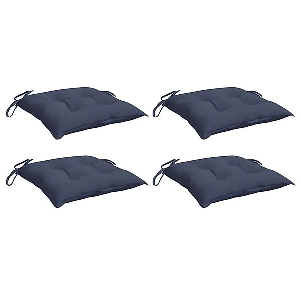 vidaXL Stuhlkissen 4 Stk Marineblau 50x50x7 cm Oxford-Gewebe 378916 günstig online kaufen