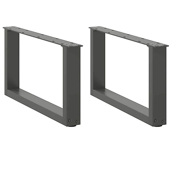vidaXL Couchtischbeine U-Form 2 Stk Anthrazit 70x30-31 cm Stahl 4013146 günstig online kaufen
