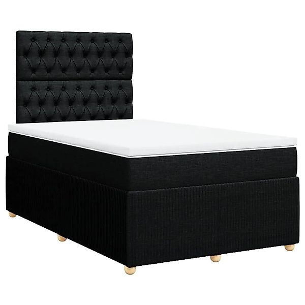 vidaXL Boxspringbett mit Matratze Schwarz 120x200 cm Stoff 3292032 günstig online kaufen
