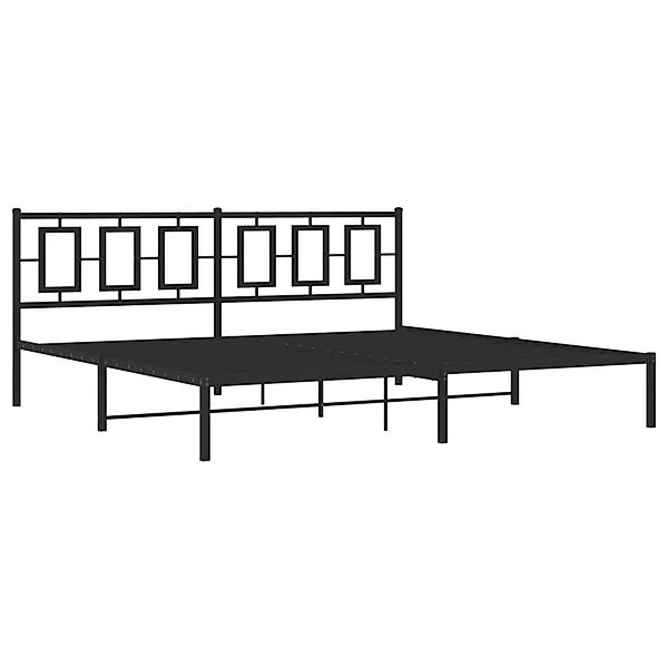 vidaXL Bettgestell mit Kopfteil Metall Schwarz 200x200 cm 374248 günstig online kaufen
