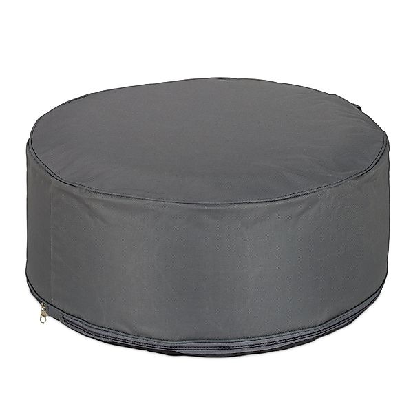 relaxdays Campinghocker Aufblasbarer Hocker, Grau günstig online kaufen