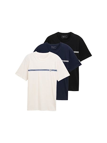 TOM TAILOR Denim T-Shirt (Packung, 3-tlg) günstig online kaufen