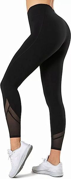 KIKI Yogaleggings Damen-Mesh-Tasche-Sport-Leggings-Sporthose mit hoher Tail günstig online kaufen