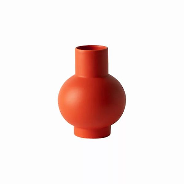 Vase Strøm Small keramik orange / H 16 cm - Handgefertigt - raawii - günstig online kaufen