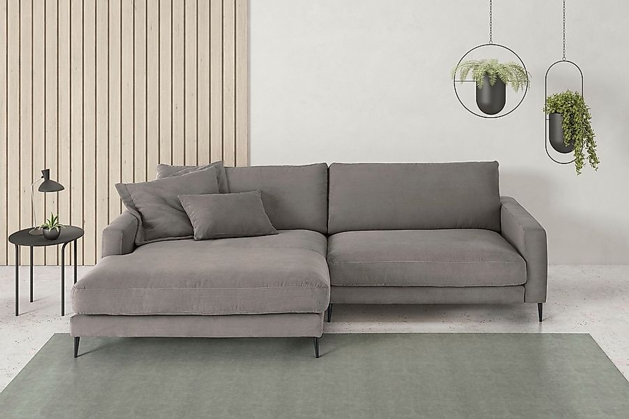 Home affaire Ecksofa "Downtown, B/T/H: 272/190/84 cm L-Form" weicher Sitzko günstig online kaufen
