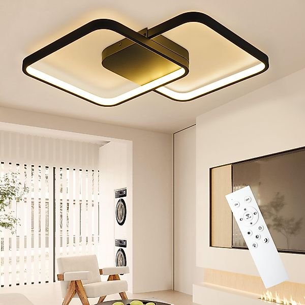 Nettlife LED Deckenleuchte Schwarz Deckenlampe Dimmbar günstig online kaufen