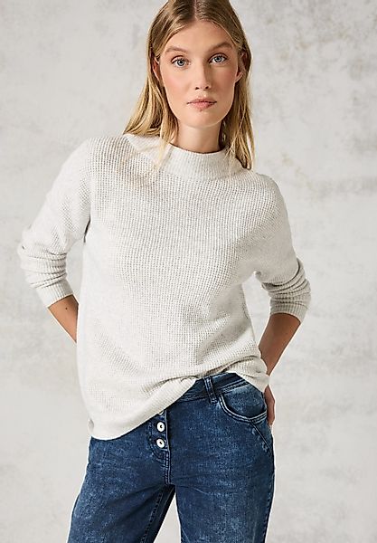 CECIL Strickpullover mit Stehkragen und Struktur-Muster günstig online kaufen