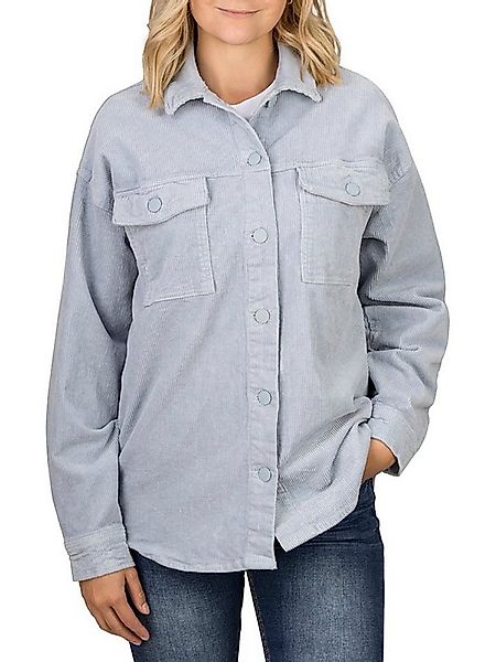 DENIMFY Outdoorjacke Damen Hemdbluse DFSophia Oversize Fit Shacket mit Knop günstig online kaufen