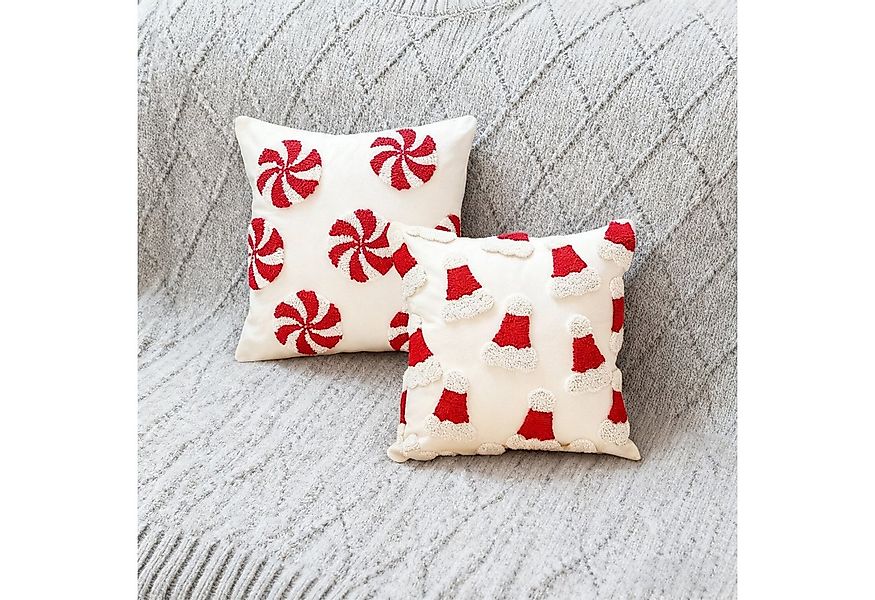 REDOM Kissenbezüge Weihnachtskissenbezug 2er Set Kissenbezug Kissenhülle Ko günstig online kaufen