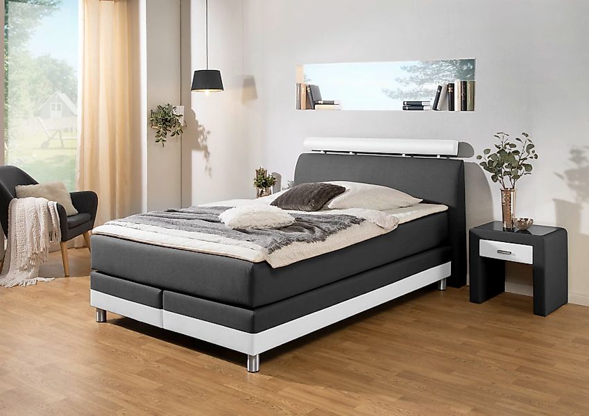 Home affaire Boxspringbett "Rocklin" in H2, H3 oder H4 erhältlich günstig online kaufen