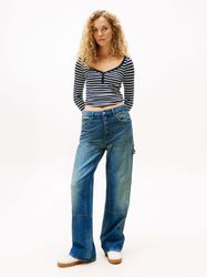 Tommy Jeans Langarmshirt "TJW SLIM HENLEY WAFFLE LS" günstig online kaufen