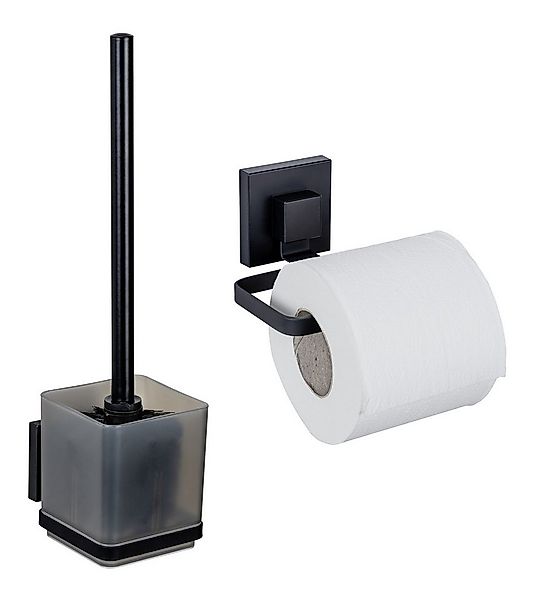 WENKO WC-Garnitur Vacuum-Loc® Quadro, WC-Bürstenhalter & Toilettenpapierhal günstig online kaufen