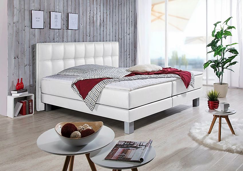 INOSIGN Boxspringbett "Tavira", in 4 Breiten, 4 Farben und 3 Matratzenarten günstig online kaufen