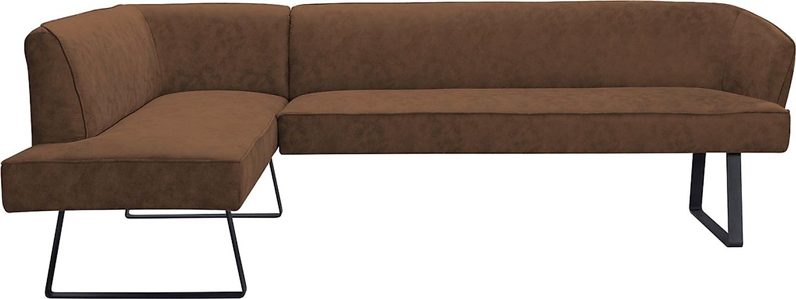 exxpo - sofa fashion Eckbank "Americano", mit Keder und Metallfüßen, Bezug günstig online kaufen