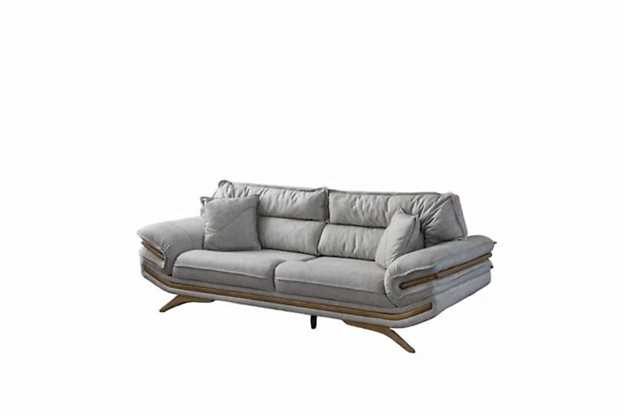 JVmoebel Sofa Stilvoll Wohnzimmer Möbel Design 3-Sitzer Sofa Weiße Farbe Ex günstig online kaufen