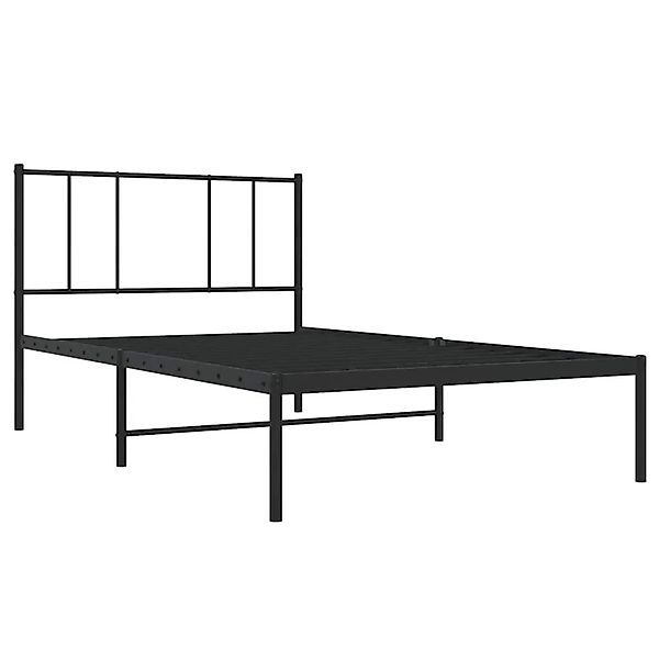 vidaXL Bettgestell mit Kopfteil Metall Schwarz 80x200 cm 352471 günstig online kaufen