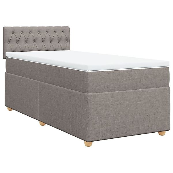 vidaXL Bett Boxspringbett mit Matratze Taupe günstig online kaufen
