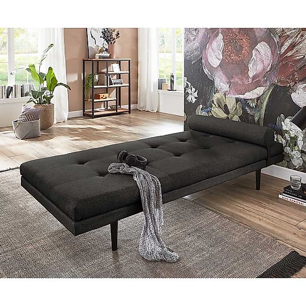 Polster Loungeliege in Schwarz 200 cm tief - 85 cm breit günstig online kaufen