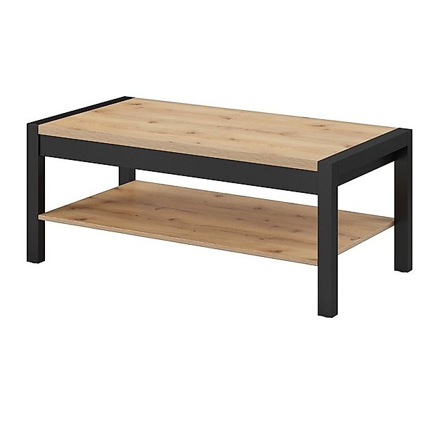 Lomadox Couchtisch ACCRA-83, Wohnzimmer -83 in Taurus Eiche Nb. mit schwarz günstig online kaufen