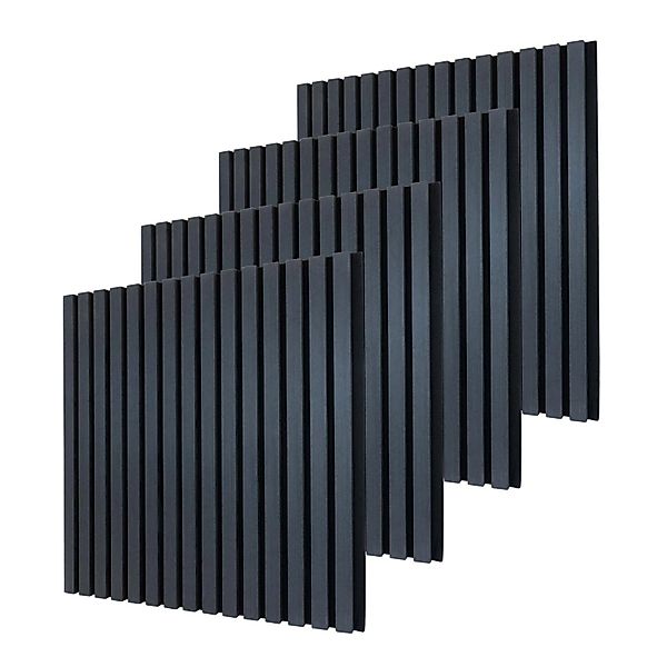 Dalsys Akustikpaneele 4x 60cm x 60cm Eiche Schwarz Wandpaneele Schallschutz günstig online kaufen