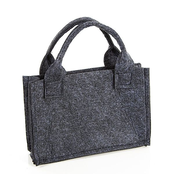 Logbuch-Verlag Dekofigur Filztasche dunkelgrau rustikal mit günstig online kaufen