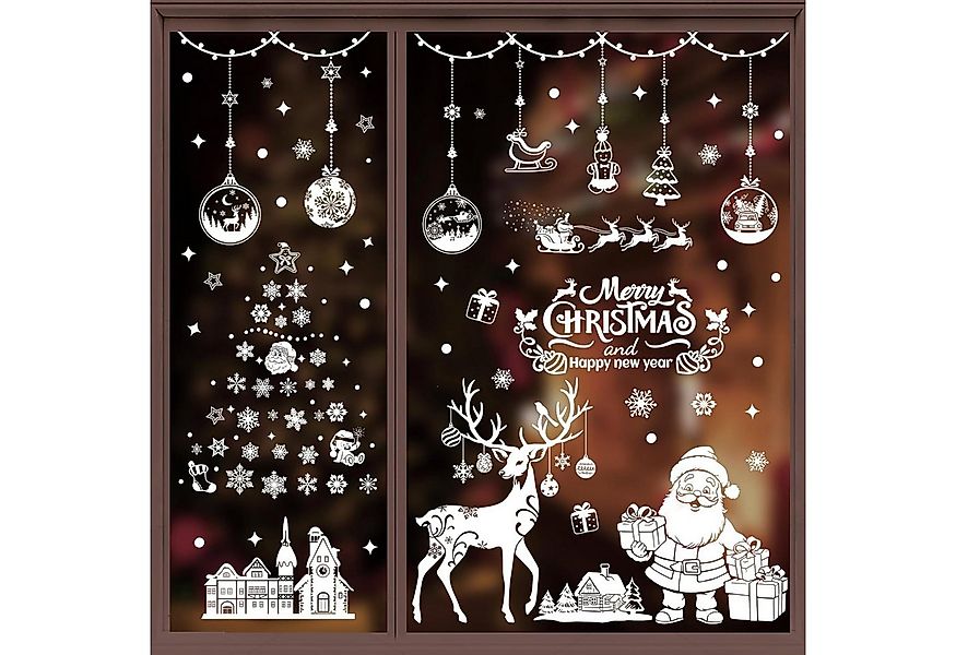 Refined Living Fenstersticker 9 Bögen Weihnachts-Fensterdeko mit 202 Motive günstig online kaufen