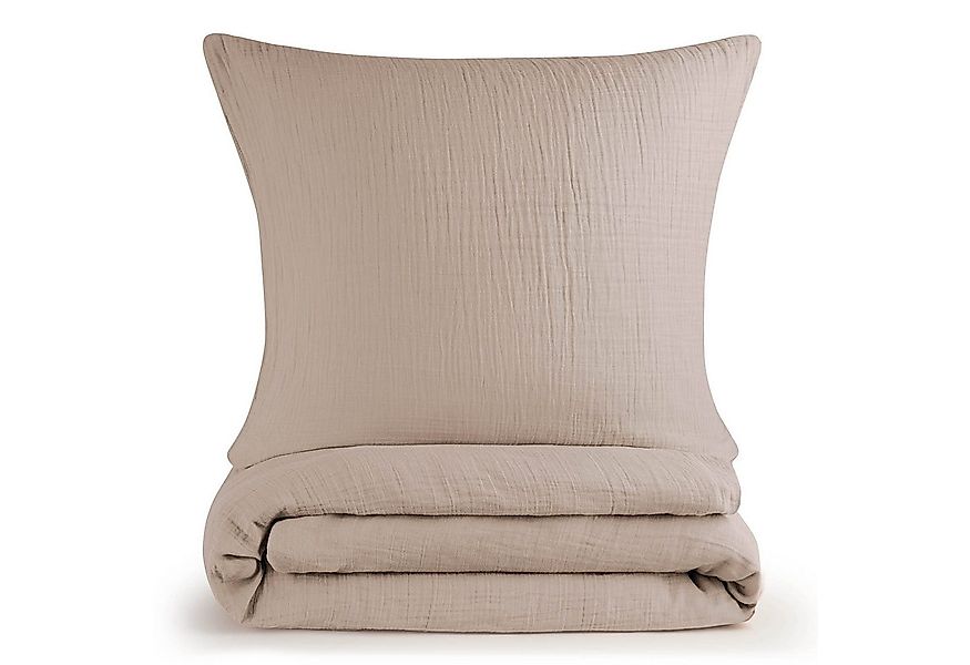 Blumtal Bettwäsche Musselin 100% Baumwolle im Set, Kopfkissenbezug & Decken günstig online kaufen