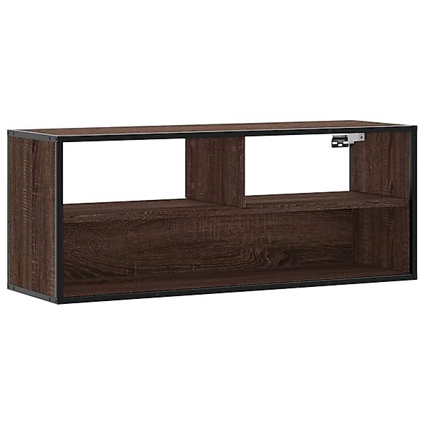 vidaXL TV-Schrank Braun Eiche 100x31x39,5 cm Holzwerkstoff und Metall 84893 günstig online kaufen