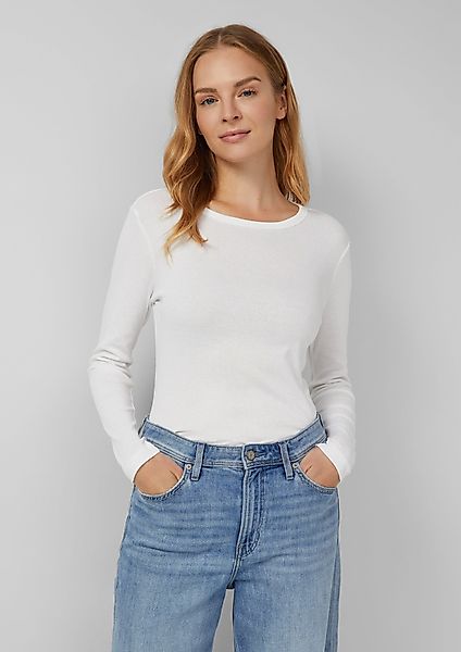 s.Oliver Langarmshirt Geripptes Slim-Fit-Longsleeve im 2er-Pack günstig online kaufen