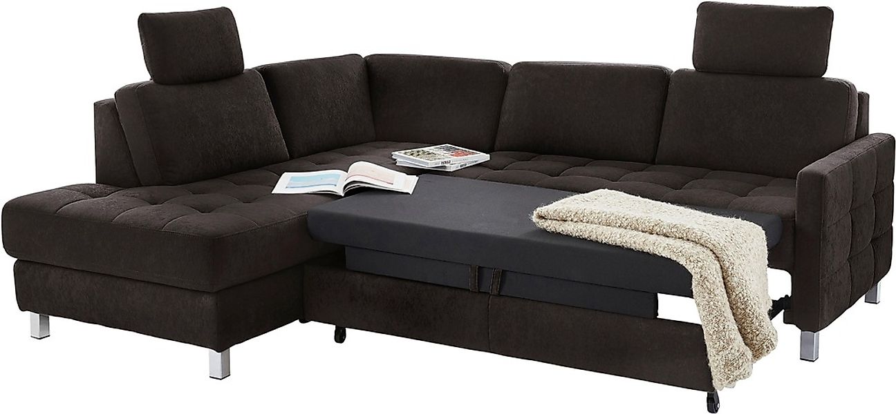 sit&more Ecksofa »Pablo L-Form«, wahlweise mit Bettfunktion günstig online kaufen