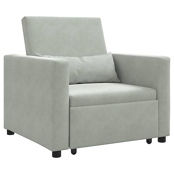 vidaXL Sessel Einzel-Schlafsofa Hellgrau 90 x günstig online kaufen