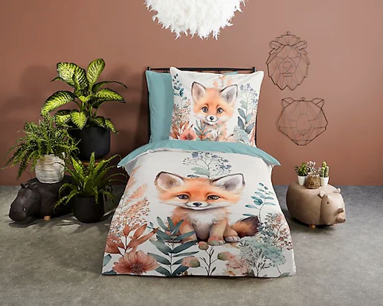 good morning Kinderbettwäsche »Foxx«, Baumwolle, 135x200, Reißverschluss, W günstig online kaufen