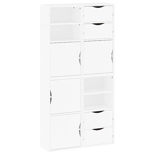 vidaXL Beistellschränke 4 Stk ODDA Weiß 40x24x79 cm Massivholz Kiefer 33653 günstig online kaufen