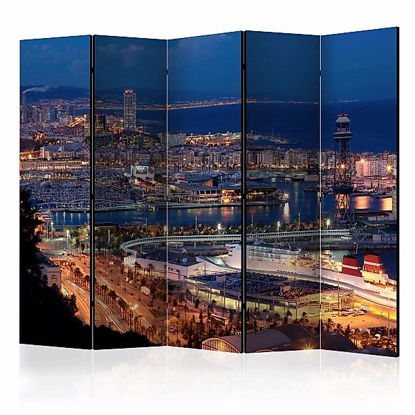 5-teiliges Paravent - Illuminated Barcelona Ii [room Dividers] günstig online kaufen