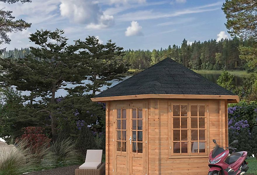 Palmako Gartenhaus "Pavillon Hanna", hellbraun günstig online kaufen
