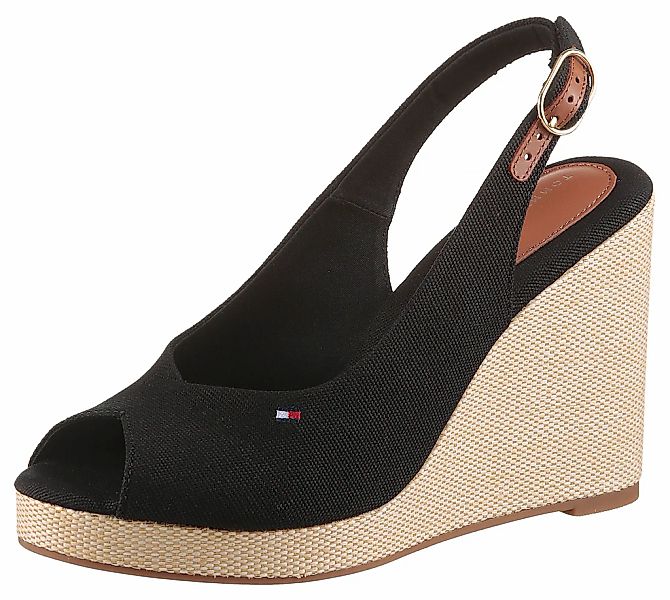Tommy Hilfiger High-Heel-Sandalette "FLAG HIGH WEDGE ESPAD SLINGBACK", Somm günstig online kaufen