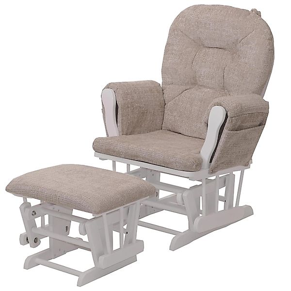MCW Relaxsessel C76 Creme Gestell Weiß günstig online kaufen