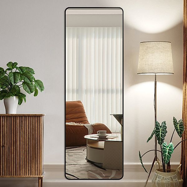 Boromal Ganzkörperspiegel Wandspiegel Standspiegel Spiegel Schwarz günstig online kaufen