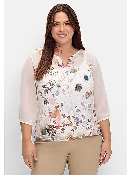Sheego Tunika Große Größen aus Chiffon, günstig online kaufen