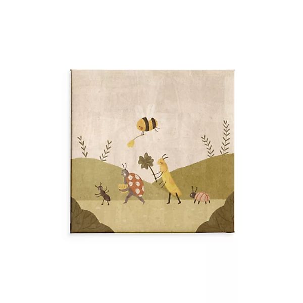 Kunstdruck Wanddekoration Wandbilder Aus Kork "Käfer Und Biene" günstig online kaufen