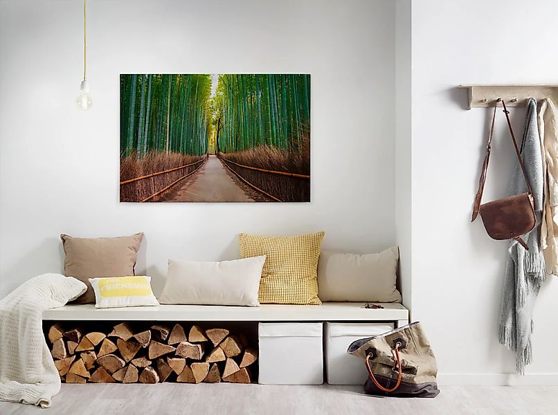 A.S. Création Leinwandbild "Bambus Walk", (1 St.), Feldweg Bambus Natur Kei günstig online kaufen