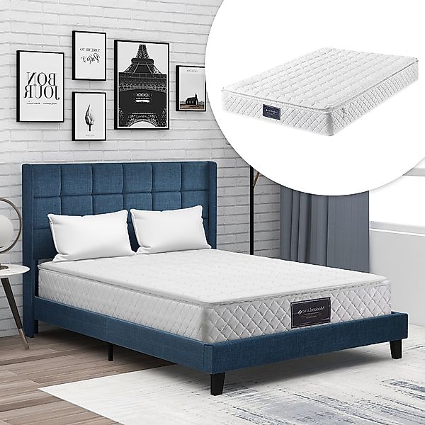 Doppelbett, mit hervorragender belüftende Federkernmatratze und gepolsterte günstig online kaufen