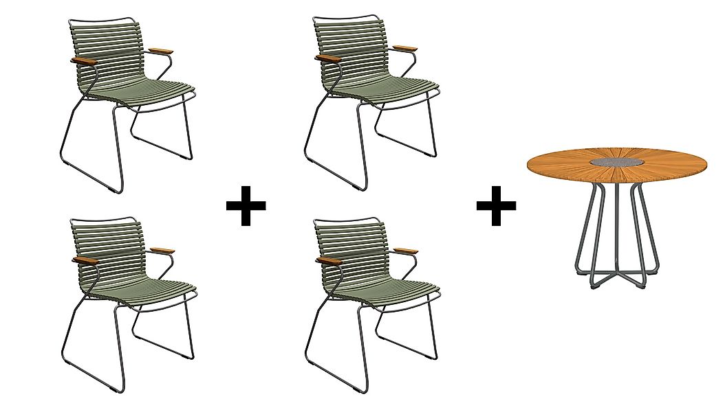 Gartenmöbel Set Click + Circle olivgrün günstig online kaufen