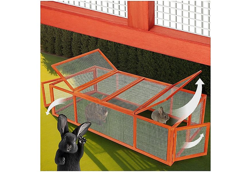 tectake Kleintierstall Hasenstall, aus Holz günstig online kaufen