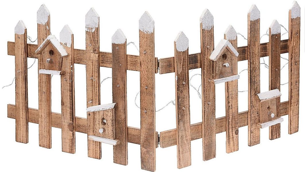 Spetebo LED Dekofigur Deko Zaun mit LED Beleuchtung - 100 x 40 cm, An / Aus günstig online kaufen