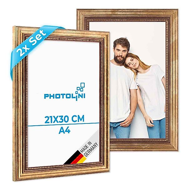 PHOTOLINI Bilderrahmen 2er Set Massivholz-Rahmen im günstig online kaufen