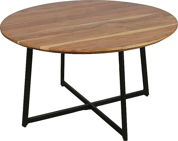 byLIVING Couchtisch Alina, mit massiver Akazien - Platte und schwarzem Meta günstig online kaufen