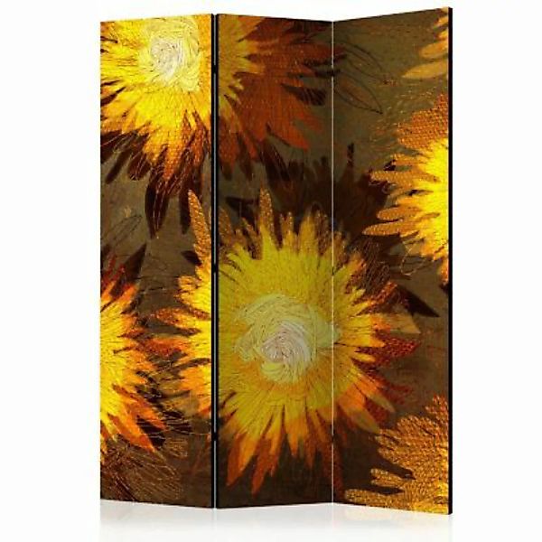 artgeist Paravent Sunflower dance [Room Dividers] gelb-kombi Gr. 135 x 172 günstig online kaufen