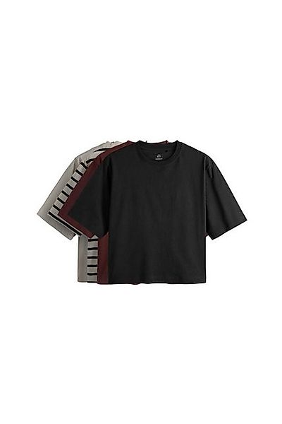 The Set T-Shirt 4er-Pack The Set schwere Relaxed Fit T-Shirts (4-tlg) günstig online kaufen