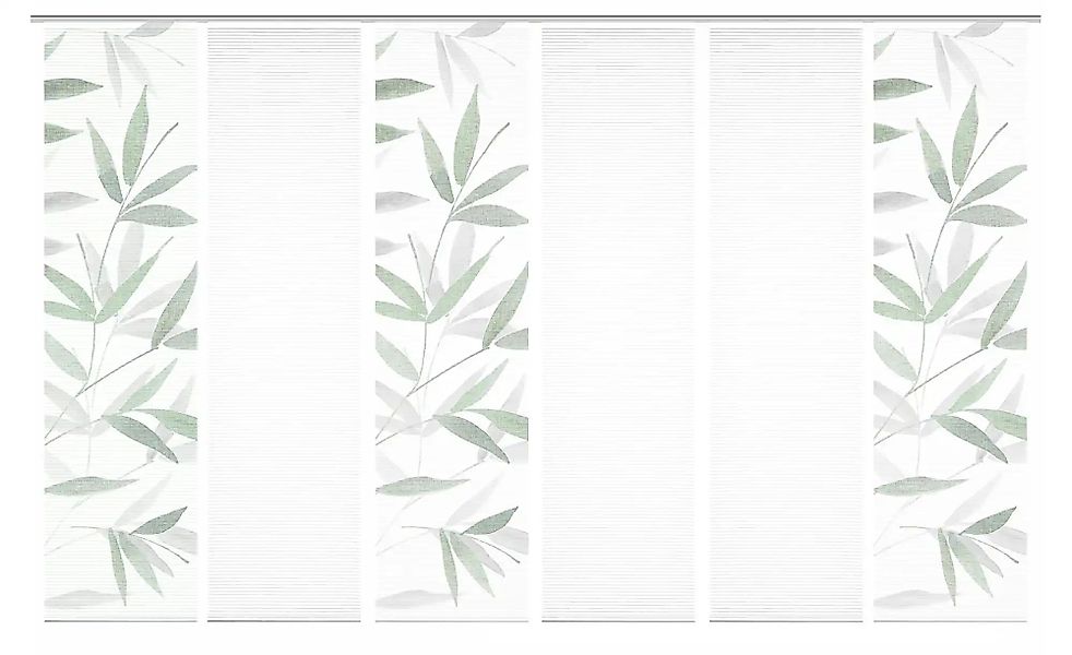 HOME in green Schiebevorhang   ¦ grün ¦ Synthetik ¦ Maße (cm): B: 60 H: 245 günstig online kaufen